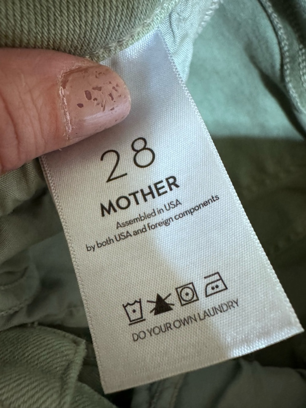 MOTHER High-Rise Sage Green Flare Jeans - Picture 8 of 11